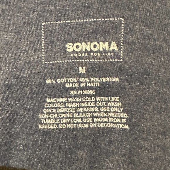 Sonoma Southwestern T-Shirt Cow Skull - Medium Blue - Cotton/Cotton Blend - Picture 4 of 4